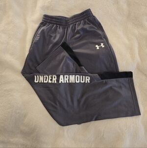 Under Armour Charcoal Gray Performance Track Pants with Logo